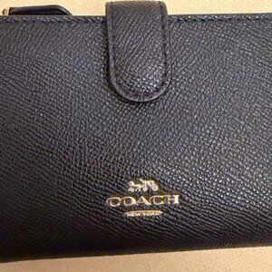 Coach Medium Black Leather Wallet (NWOT)